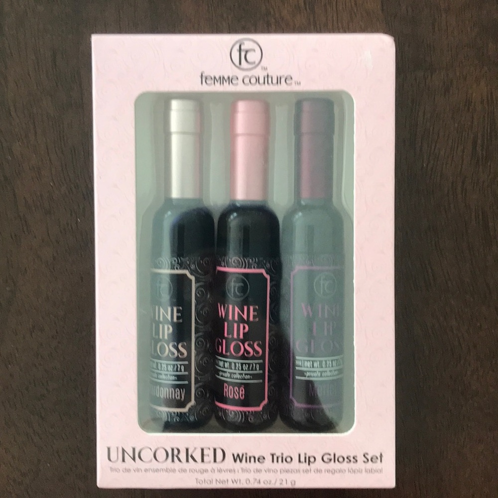 Femme Couture Wine Lip Gloss Trio NEW